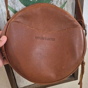 Portland Leather Men's Brown Round Bag